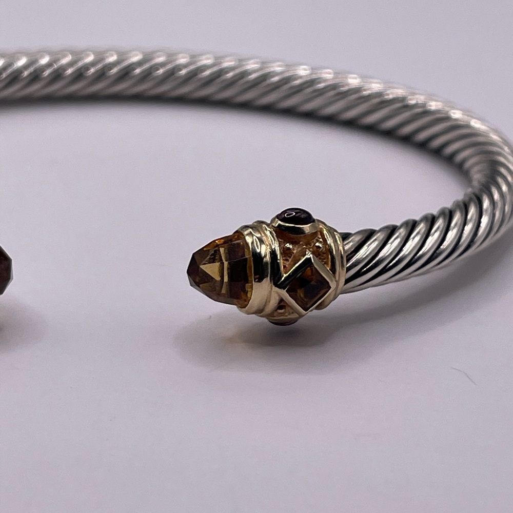 David Yurman 5mm Renaissance Bracelet with Citrine and 14k Gold - Picture 6 of 16
